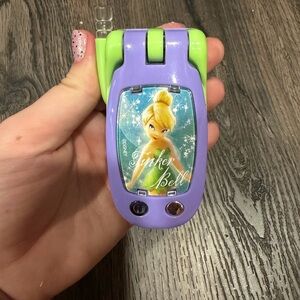 Disney Tinker Bell Purple and Green Flip Toy Phone